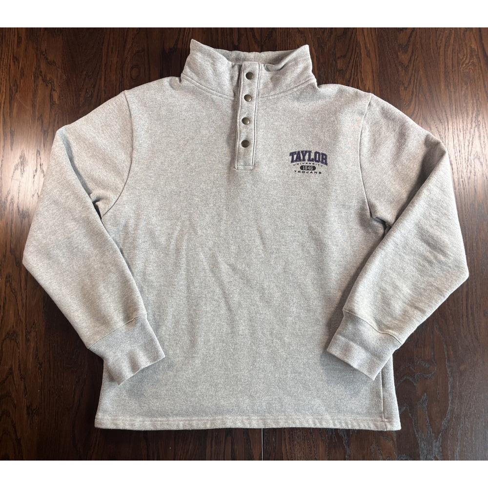 Taylor University Trojans Women's Medium Sweatshirt Gray Medium